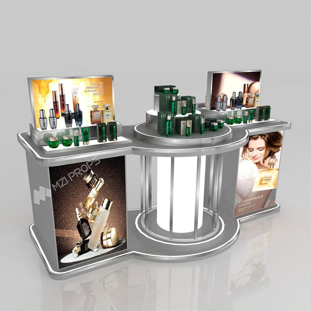 Store Stand Modular Retail Display Stand with LED Lighting for Shopping Malls