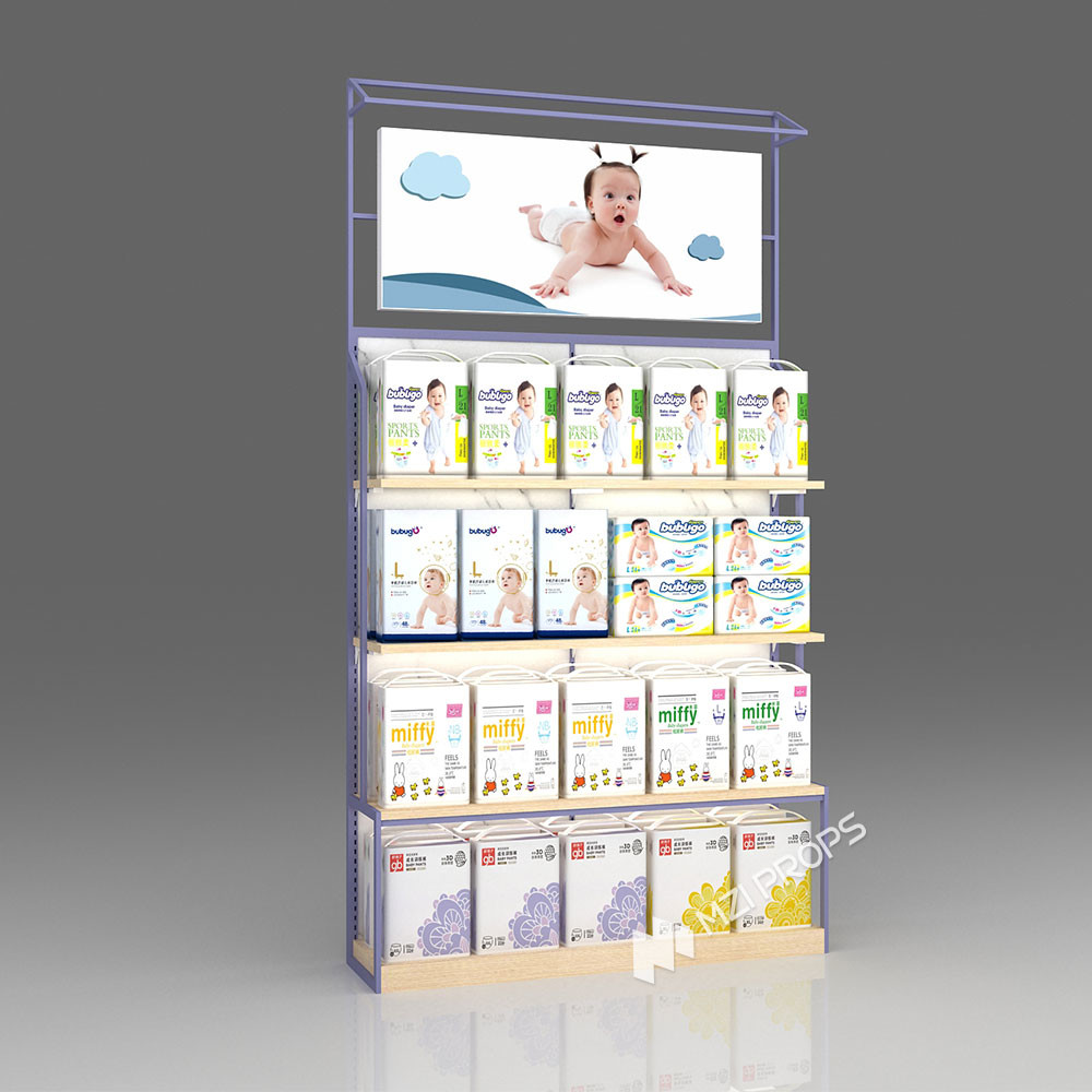 M2-B2-A Baby Goods Display Cabinet with LED Lighting