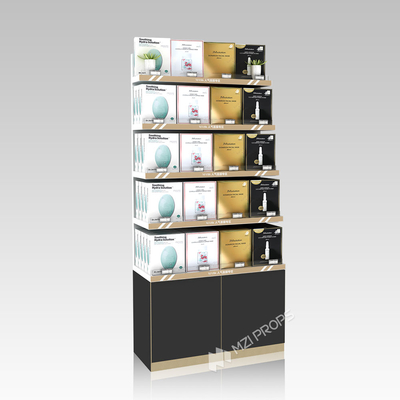 Customized Beauty Shop Fitting Sleek and Durable Cosmetic Display Furnitures Skincare and Mask Cabinet for Brand Store Decoration