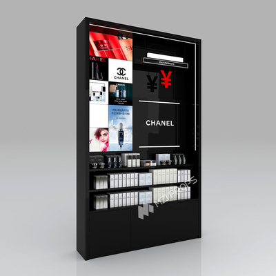 Cosmetic Display Furniture Integral Cashier Wall Cabinet For Makeup Shop Interior And Beauty Store Design