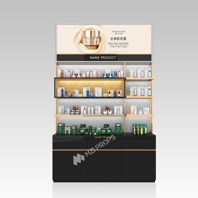 Customized Cosmetic Display Furniture Modern Minimalis Makeup Shop Cabinet For Retail Store Decoration